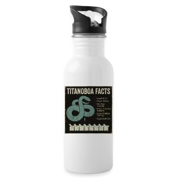 Titanoboa Facts Largest Snake of Prehistoric Times - Water bottle with straw - white - Right