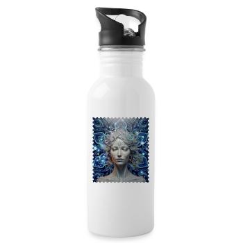 Cosmic Dream Goddess - Water bottle with straw - white - Right