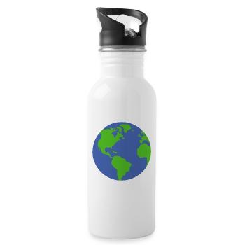 Planet Earth - Water bottle with straw - white - Right