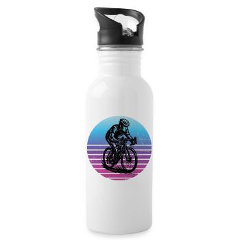 Compact road bike design for road bike - Water bottle with straw - white - Right