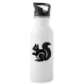 squirrel - Water bottle with straw - white - Right