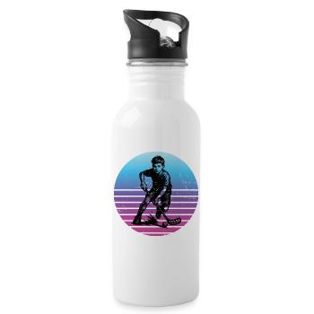 Floorball artwork for your outfit - Water bottle with straw - white - Right
