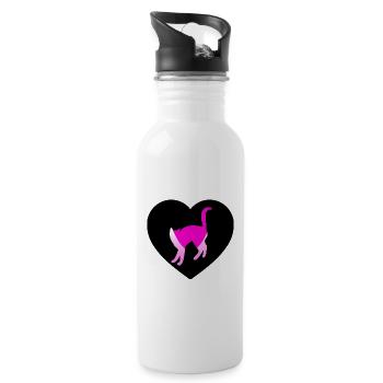 Cat - Water bottle with straw - white - Right