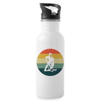 Fresh floorball motif for floorball - Water bottle with straw - white - Right