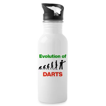 Évolution des fléchettes, création de la perfetion, 180 - Gourde avec paille intégrée - blanc - Droite