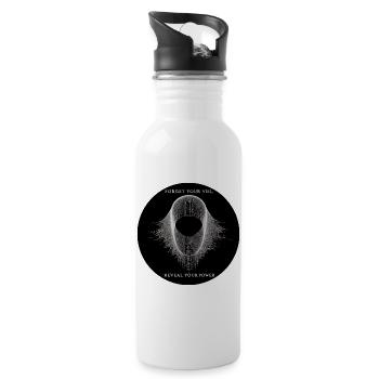 Forget Veil, Reveal Power - Water bottle with straw - white - Right