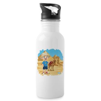 Bouno en Égypte - Aventure aux pyramides - Gourde avec paille intégrée - blanc - Droite