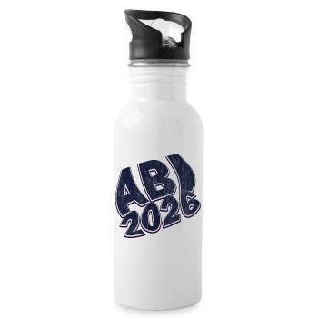Abitur 2026 - Trinkflasche mit integriertem Trinkhalm - Weiß - Rechts