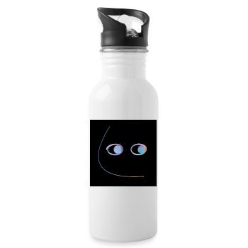 Side Eye_Neon - Gourde avec paille intégrée - blanc - Droite
