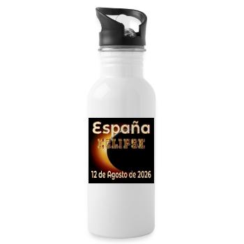 Finsternisbeobachtung Spanien - Trinkflasche mit integriertem Trinkhalm - Weiß - Rechts
