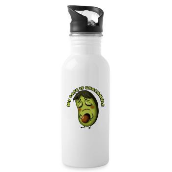 Avocado Destiny Guacamole Meme - Water bottle with straw - white - Right