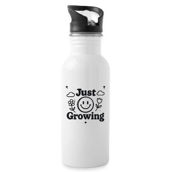 Juste grandir - Gourde avec paille intégrée - blanc - Droite