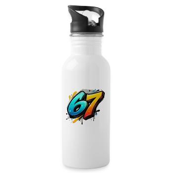 Graffiti 67 Color Explosion - Water bottle with straw - white - Right
