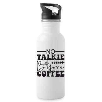 I don't say I love coffee - Water bottle with straw - white - Right