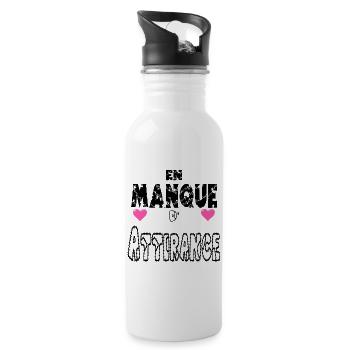 En Manque d'Attirance - Gourde avec paille intégrée - blanc - Droite