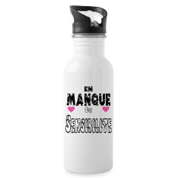En Manque de Sensibilité - Gourde avec paille intégrée - blanc - Droite