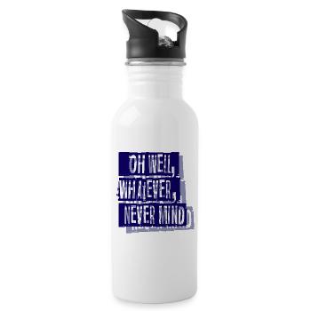 Vergiss es - Trinkflasche mit integriertem Trinkhalm - Weiß - Rechts