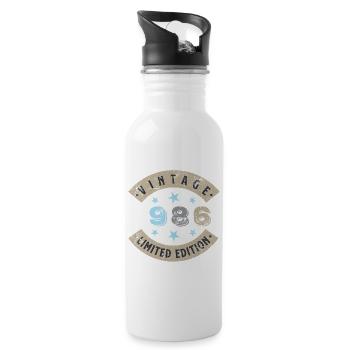 1986 Limited Edition - Trinkflasche mit integriertem Trinkhalm - Weiß - Rechts