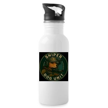 Sniper Dog Unit - Water bottle with straw - white - Right