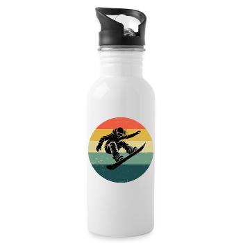 In a nutshell: snowboard for women - Water bottle with straw - white - Right