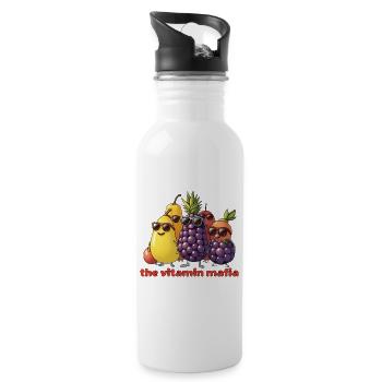 Vitamin Mafia Fruit Troop - Water bottle with straw - white - Right