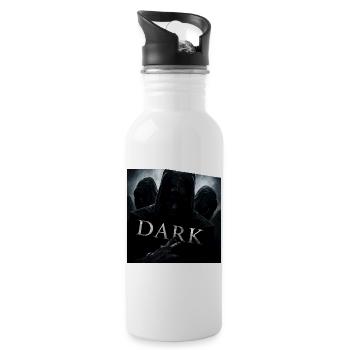 Schatten der Dunkelheit - Trinkflasche mit integriertem Trinkhalm - Weiß - Rechts