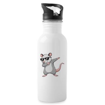 Cool Dabbing Opossum Sonnenbrille Cartoon-Kunst - Trinkflasche mit integriertem Trinkhalm - Weiß - Rechts