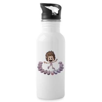 Macaron Dancing Girl - Water bottle with straw - white - Right