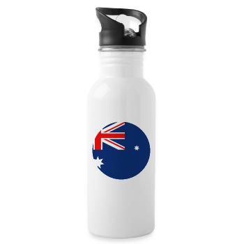 Manche du drapeau australien - Gourde avec paille intégrée - blanc - Droite