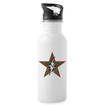 Morocco Football Star - Water bottle with straw - white - Right