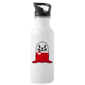 Seal Greenland - Gourde avec paille intégrée - blanc - Droite