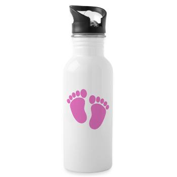 Baby feet - Water bottle with straw - white - Right