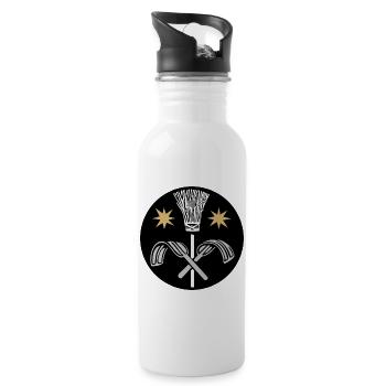 51166_Schornsteinfeger, Kaminkehrer - Trinkflasche mit integriertem Trinkhalm - Weiß - Rechts