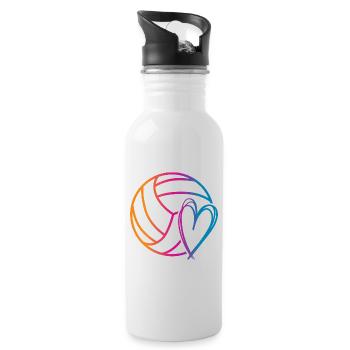 Volleyball Ball - Water bottle with straw - white - Right