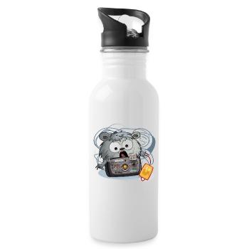 Kamera Panda Chaos - Trinkflasche mit integriertem Trinkhalm - Weiß - Rechts