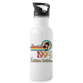 Januar 1994 – Retro Limited Edition - Trinkflasche mit integriertem Trinkhalm - Weiß - Rechts