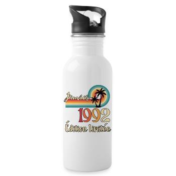 Janvier 1992 – Édition limitée rétro - Gourde avec paille intégrée - blanc - Droite