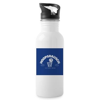 Hoopsrausch Basketball Emblem - Water bottle with straw - white - Right