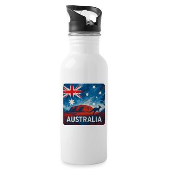 Conception de voyages en Australie - Gourde avec paille intégrée - blanc - Droite