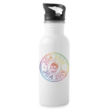 Jga 2026 Skull Bachelor Party - Water bottle with straw - white - Right