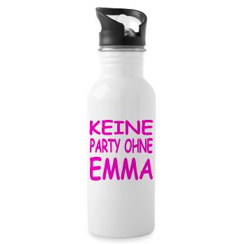 Emma - Trinkflasche mit integriertem Trinkhalm - Weiß - Rechts