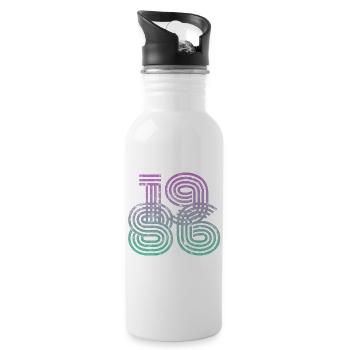 1986 vintage - Water bottle with straw - white - Right