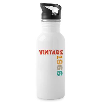 1966 Vintage - Trinkflasche mit integriertem Trinkhalm - Weiß - Rechts