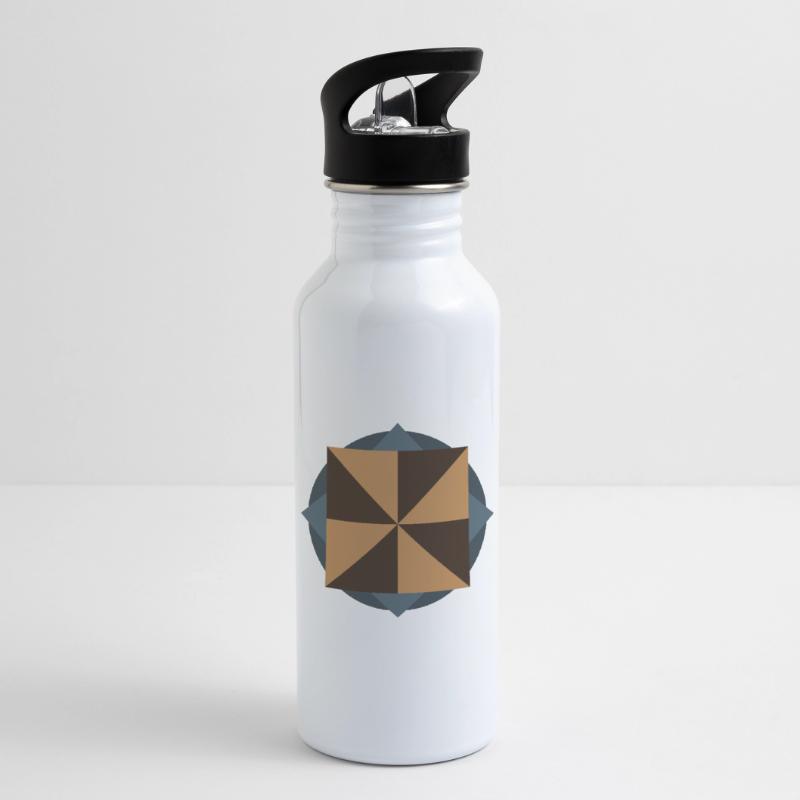PYRAMID CORE GEOMETRY | Basic Shapes Artwork Water bottle with straw