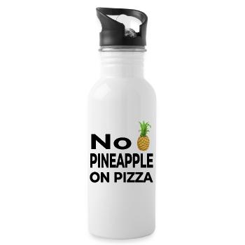 Pizza - Gourde avec paille intégrée - blanc - Droite