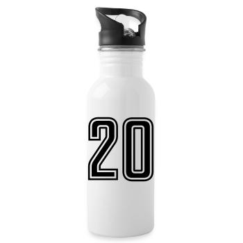 20 - Water bottle with straw - white - Right