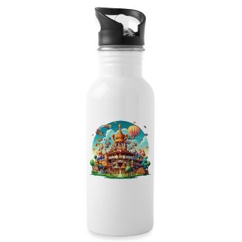 Fantasy Park Airship Carousel - Water bottle with straw - white - Right