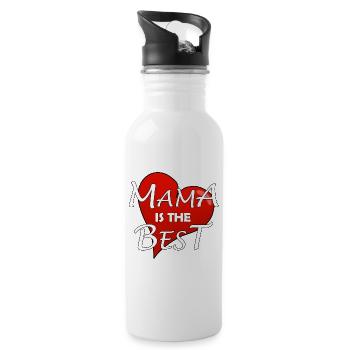 MAMA IS THE BEST - Water bottle with straw - white - Right