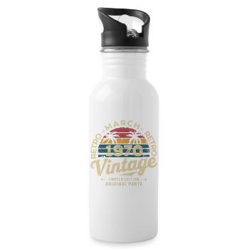 Anniversary March 1970 Limited Edition Retro March - Water bottle with straw - white - Right