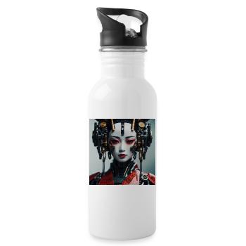 Stimpson - I`m AI Cover - Trinkflasche mit integriertem Trinkhalm - Weiß - Rechts